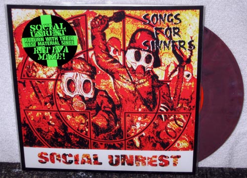 SOCIAL UNREST "Songs For Sinners" 7" Purple Vinyl - Click Image to Close